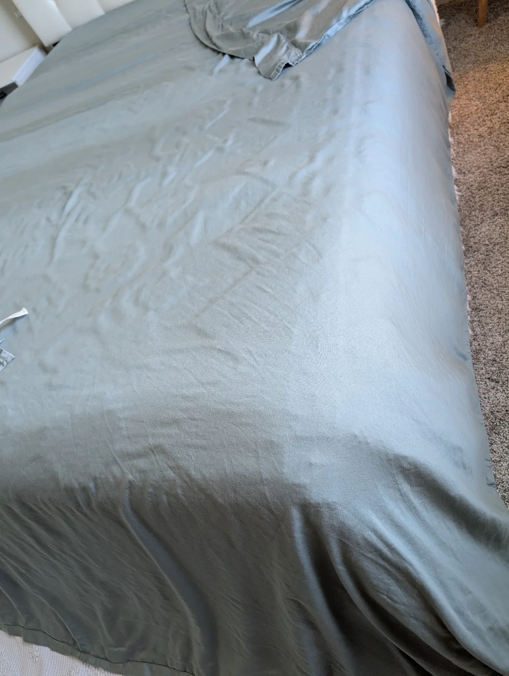 Pure Beech Sateen Sage Green 400T 100% Modal Queen Size Flat Sheet